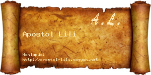 Apostol Lili névjegykártya