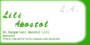 lili apostol business card